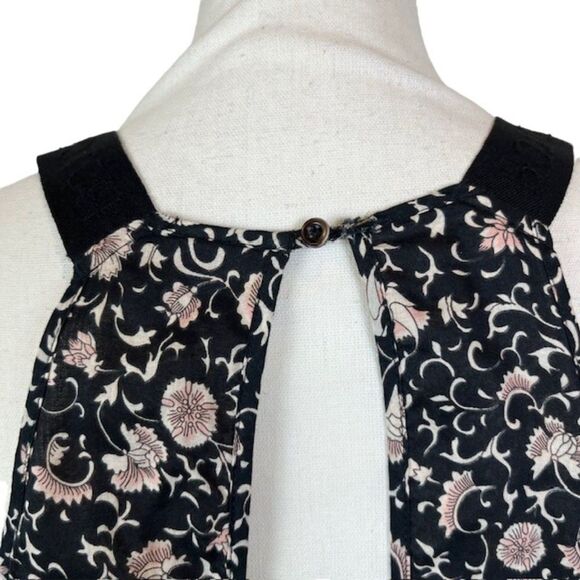 Scotch & Soda Maison Scotch Ruffled Midi Wrap Dress Black Floral Women's Size S - Picture 8 of 15